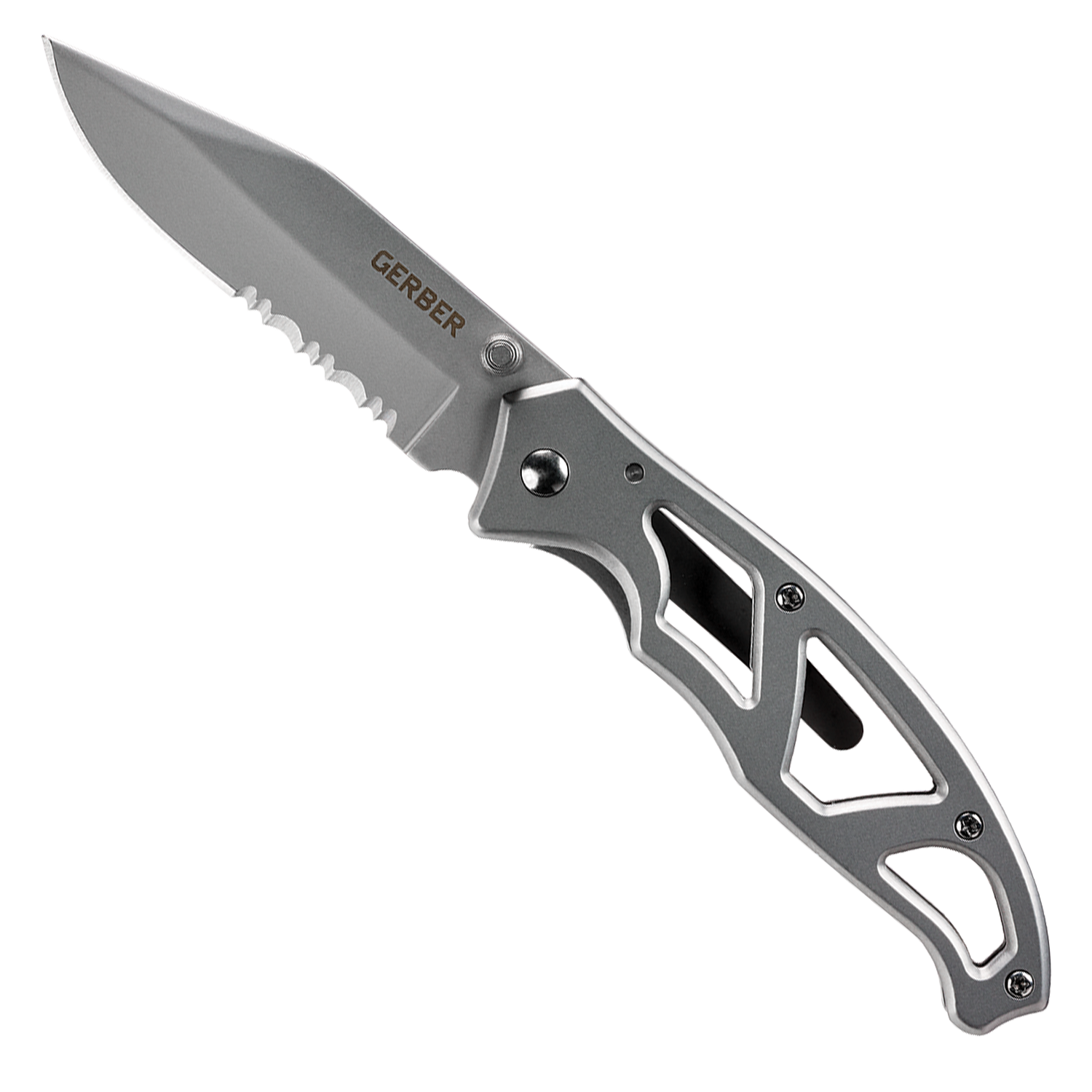 Navaja Plegable con Clip Gerber Paraframe I Acero Filo Dentado